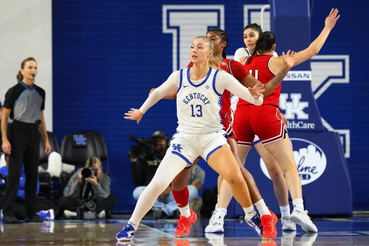 Clara Strack (13) followed Kentucky coach Kenny Brooks from Virginia Tech and made an immediate impact last season. 