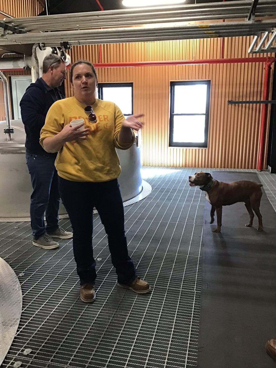 Denny Potter and Jane Bowie, with rescue dog Uri, are co-founders of Potter Jane Distillery in Springfield, Ky., which began filling its first barrels earlier this year. While they both have decades of experience in the bourbon industry, this is their first venture into ownership.
