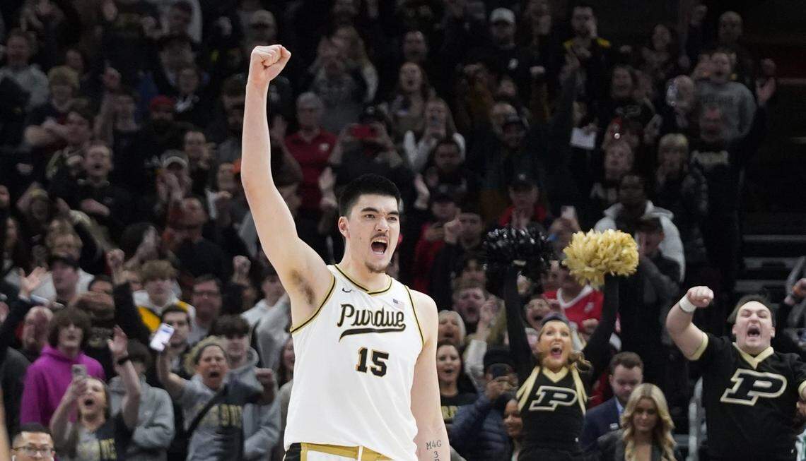 At 7-foot-4, Purdue center Zach Edey is averaging 22.3 points and 12.8 rebounds.