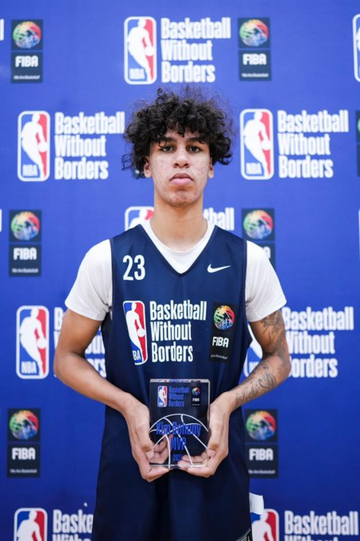 College basketball recruit Will Riley was named MVP of the 2024 Basketball Without Borders Global Camp in Noblesville, Indiana, in February.
