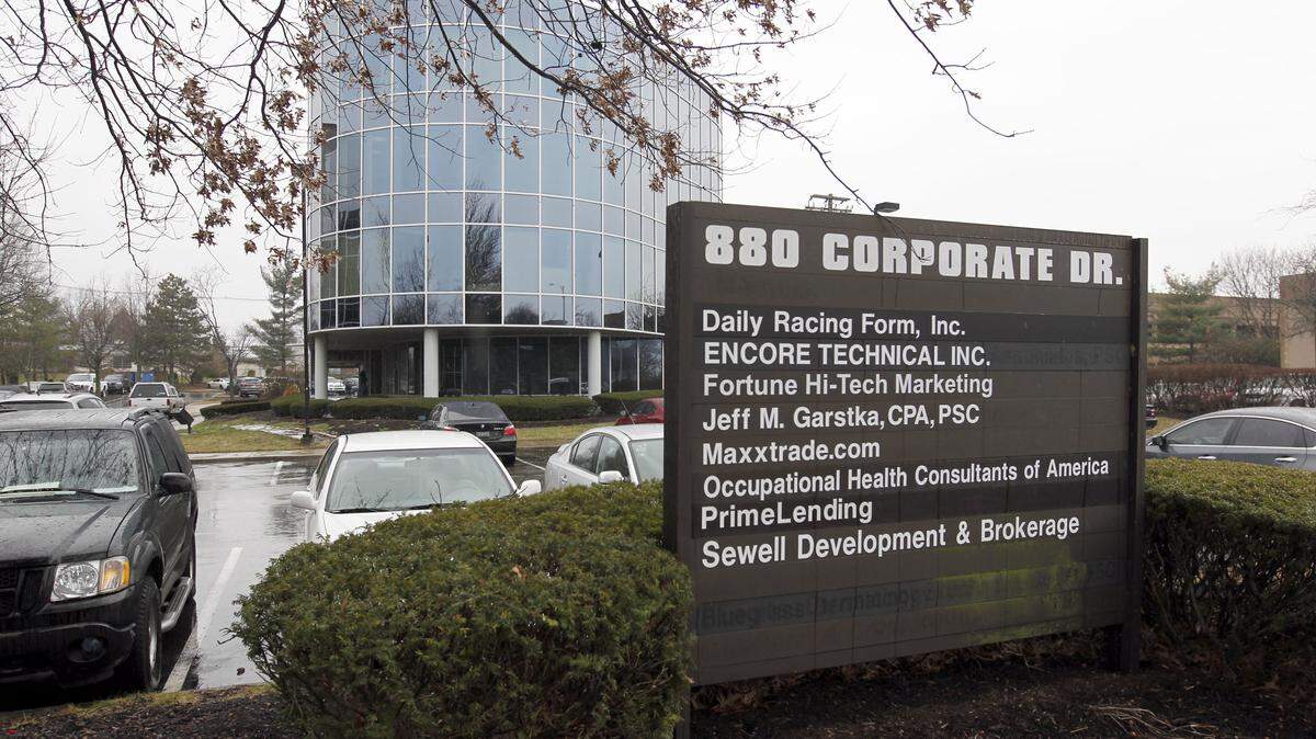 Exterior of 880 Corporate Dr., which contains among other offices, the Fortune Hi-Tech Marketing firm, in Lexington, Ky., Monday, January 28, 2013. Officials with Kentucky Attorney General Jack Conway's office and the Federal Trade Commission were inside the Lexington headquarters of Fortune Hi-Tech Marketing sending employees of the multi-level marketing firm home. Photo by Charles Bertram | Staff





