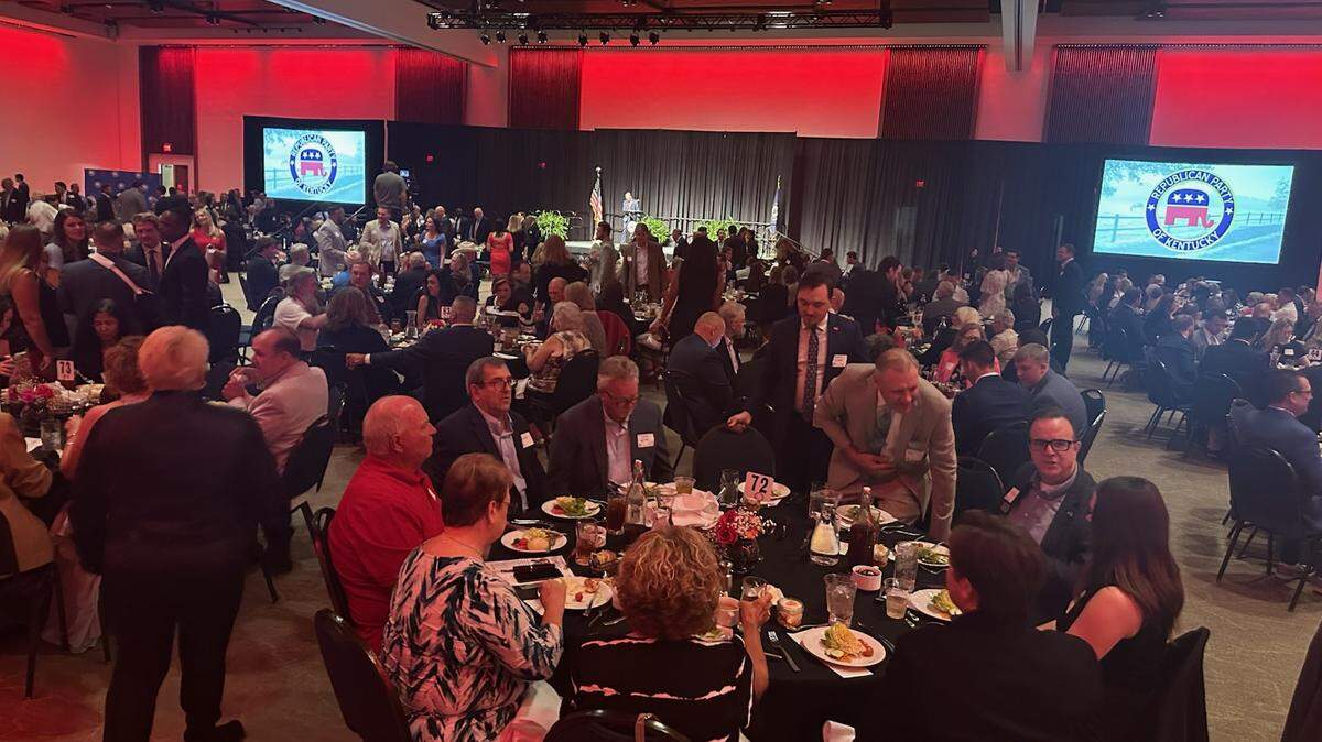 For the first time in 5 years, Republicans gathered at the Central Bank Center in downtown Lexington Saturday, Aug. 10, 2025 for the Lincoln Dinner fundraiser.