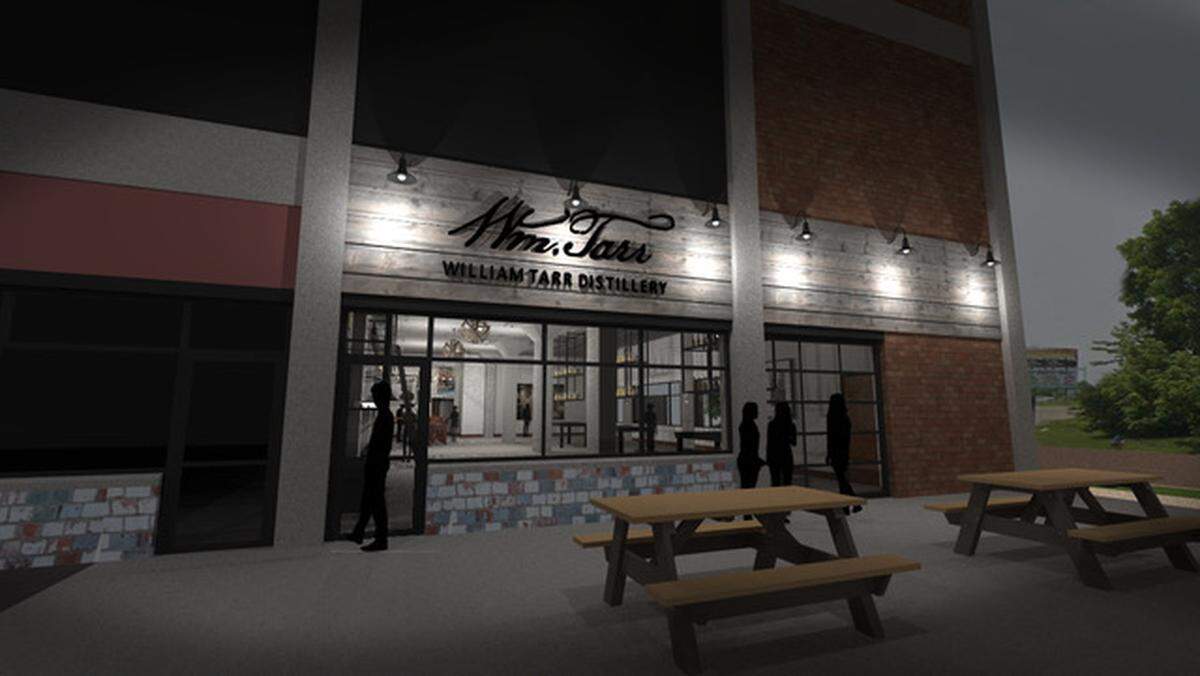 The Wm. Tarr Distillery will be opening on the Pepper Campus. UK coach Mark Stoops is an investor in the distillery, which has a first release of a whiskey. Rendering by Burnworth Designs.