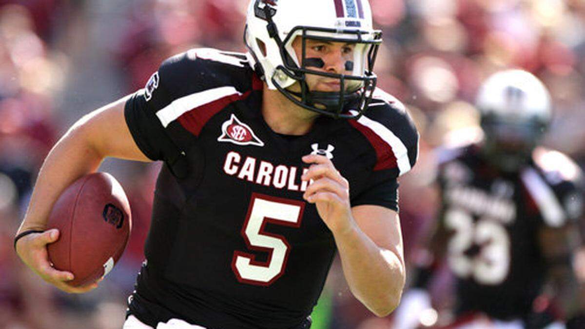 South Carolina quarterback Stephen Garcia, a fifth-year starter, has seen his completion percentage drop from 64 percent last year to 51 percent this year.