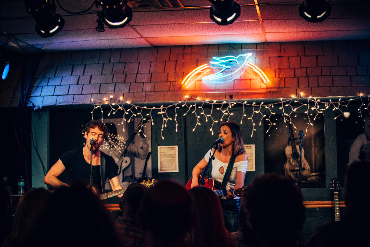 Bluebird Cafe serves a limited menu but it’s all good. But most people come for the live music from up and coming singer-songwriters.