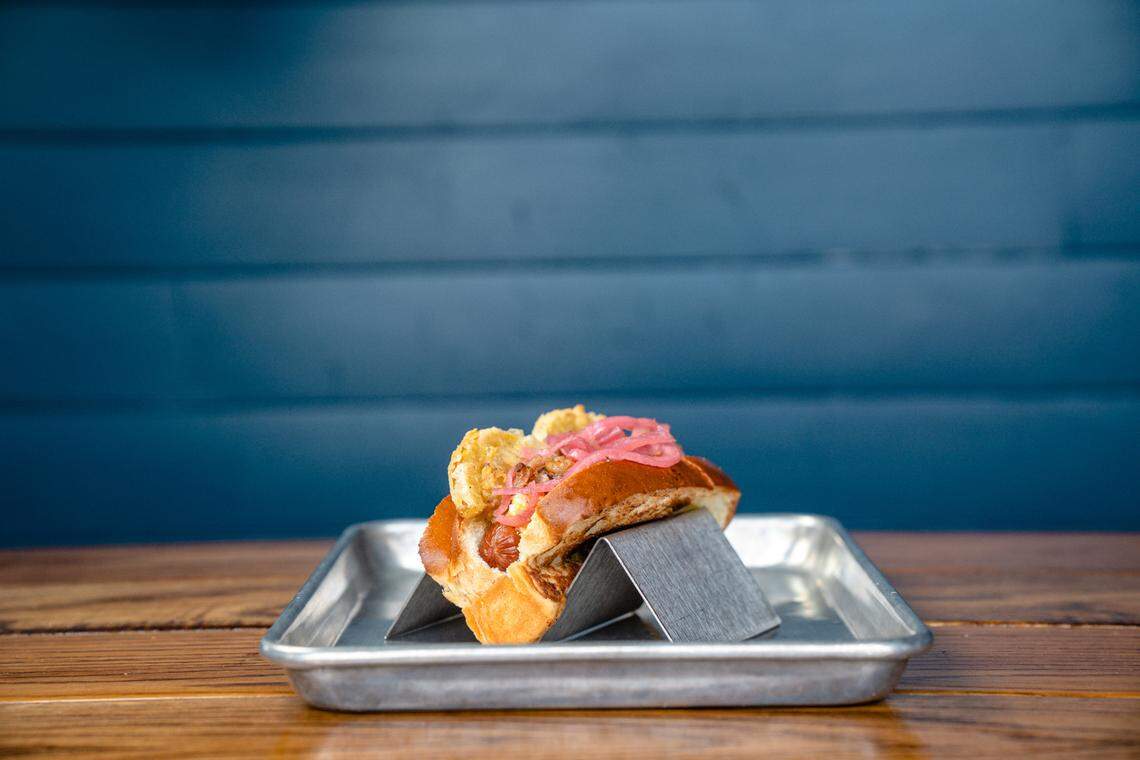 The Pimento Cheese Dog at Boonedogs was recently named one of the Top 13 Dogs in America by Bloomberg.