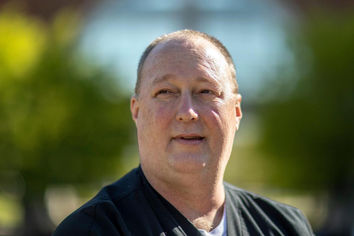 Larry White, a respiratory therapist at UK Hospital, said the onslaught of COVID-19 has given him a greater appreciation for the role everyone plays in a medical setting. “My biggest thing is the teamwork.”