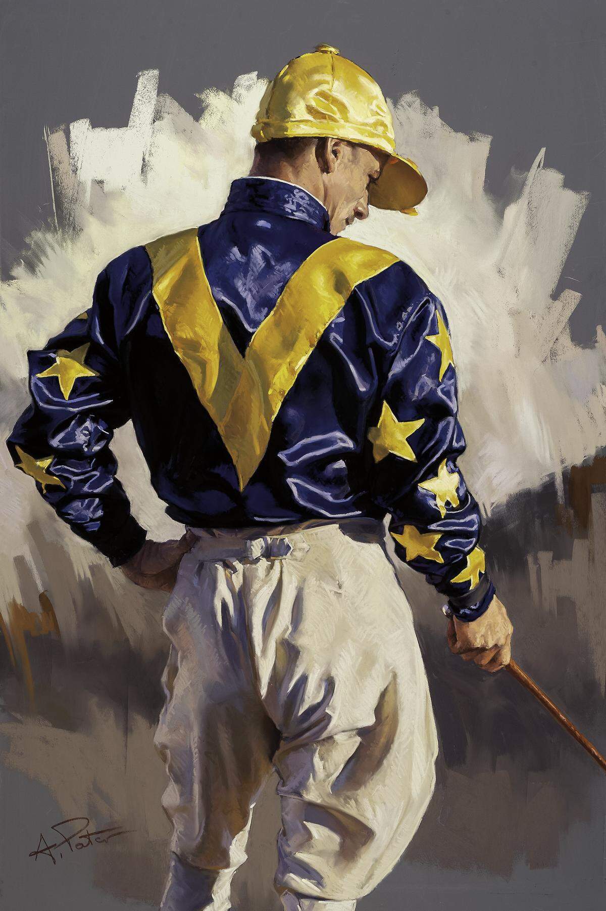 LNJ Foxwoods Racing Stable, pastel on board, 2016