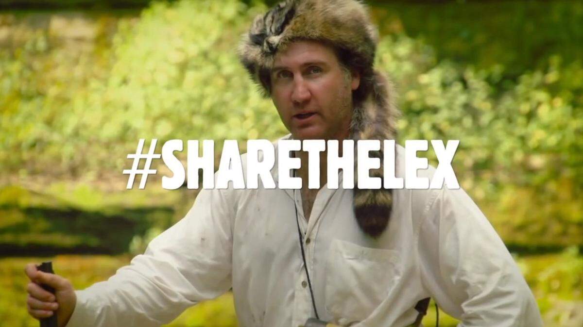 George Dixon portrayed Daniel Boone for the "Share the Lex" campaign video.    