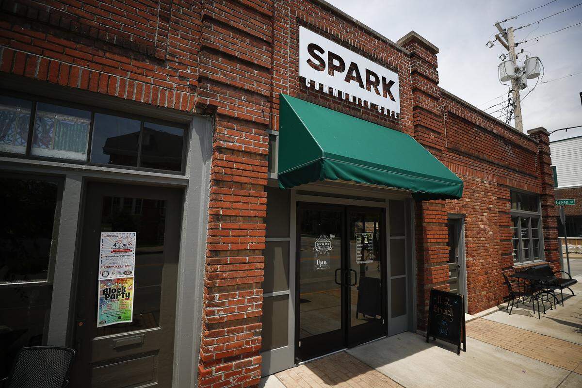The restaurant is located at 175 N. Main St. in downtown Versailles, just down the road from the Woodford Co. library.