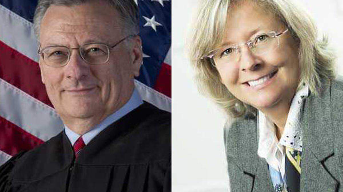 Letcher Circuit Judge Samuel T. Wright III and Kentucky Court of Appeals Judge Janet L. Stumbo
