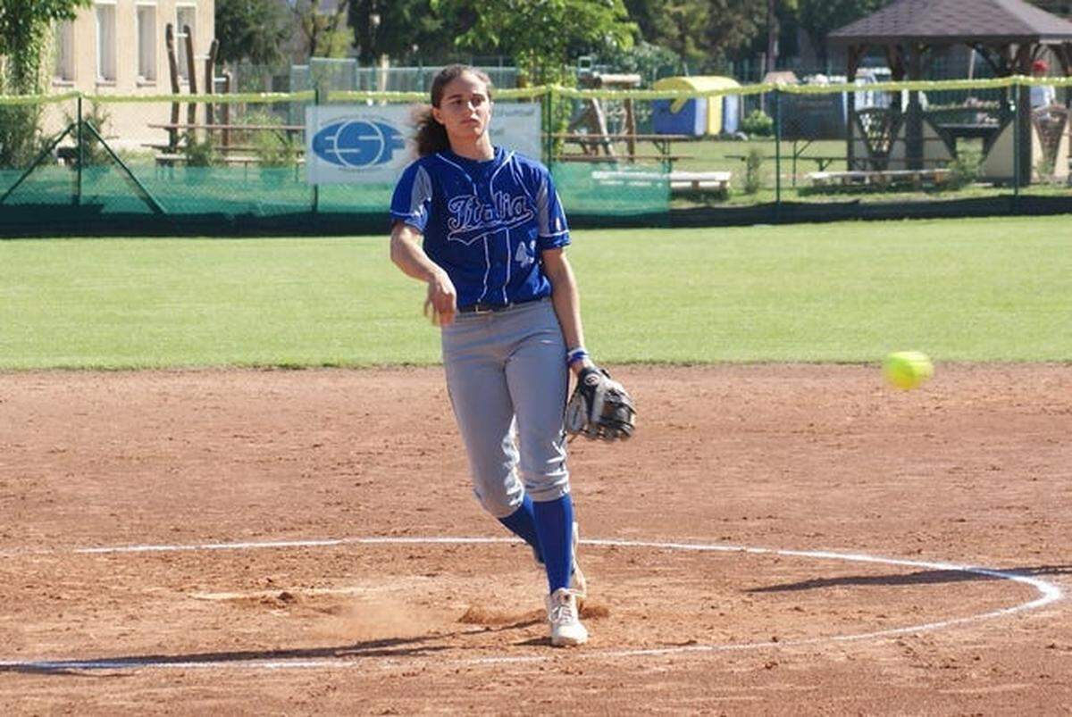 UK pitcher Alexia Lacatena played for Italy last summer during the Tokyo Olympics. Lacatena leads the Wildcats’ pitching staff in wins.