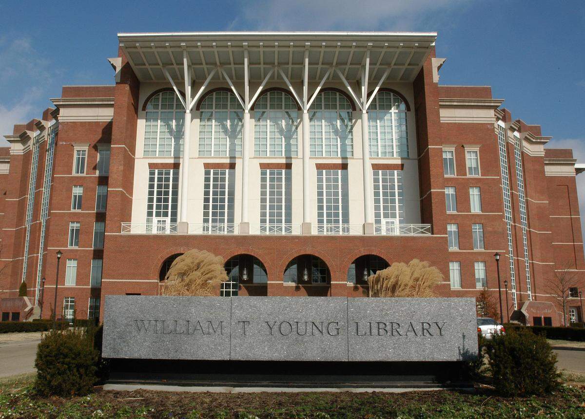 Exterior of the  William T. Young Library on the University of Kentucky campus in Lexington. File photo by Charles Bertram | Staff