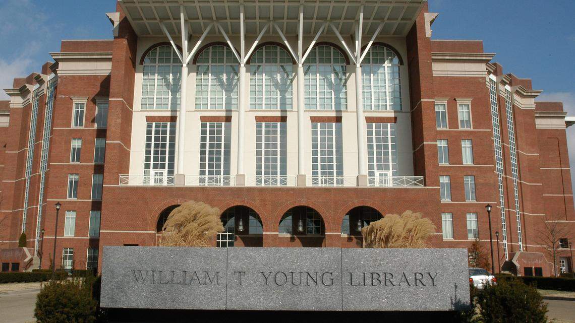 Exterior of the  William T. Young Library on the University of Kentucky campus in Lexington. File photo by Charles Bertram | Staff