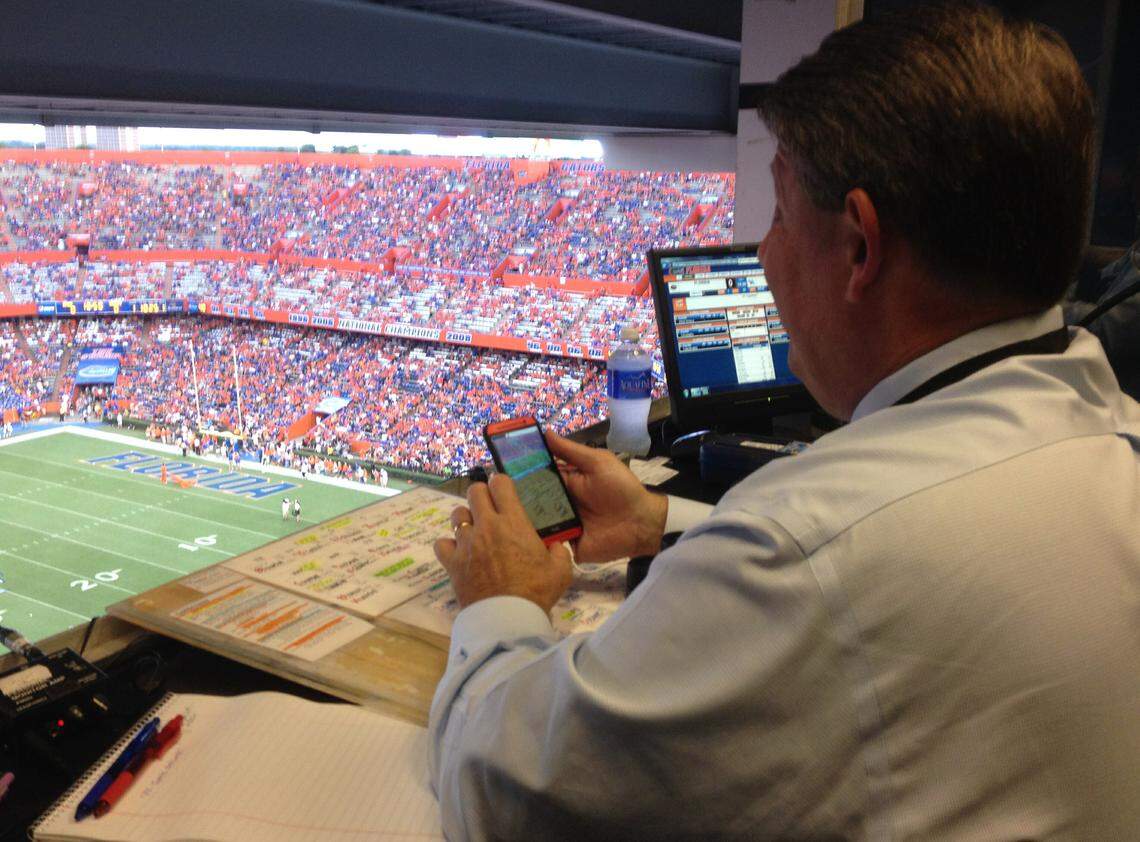 Of his plans to broadcast Kentucky-Georgia football in Lexington on Saturday and UK-Gonzaga men’s basketball in Spokane, Wash., on Sunday, Wildcats radio play-by-play announcer Tom Leach says, “It’s a little crazy schedule, but when you get to the end of your life, you probably won’t be thinking about the great, extra sleep that you got. You’ll be thinking about the fun experiences that you had.”