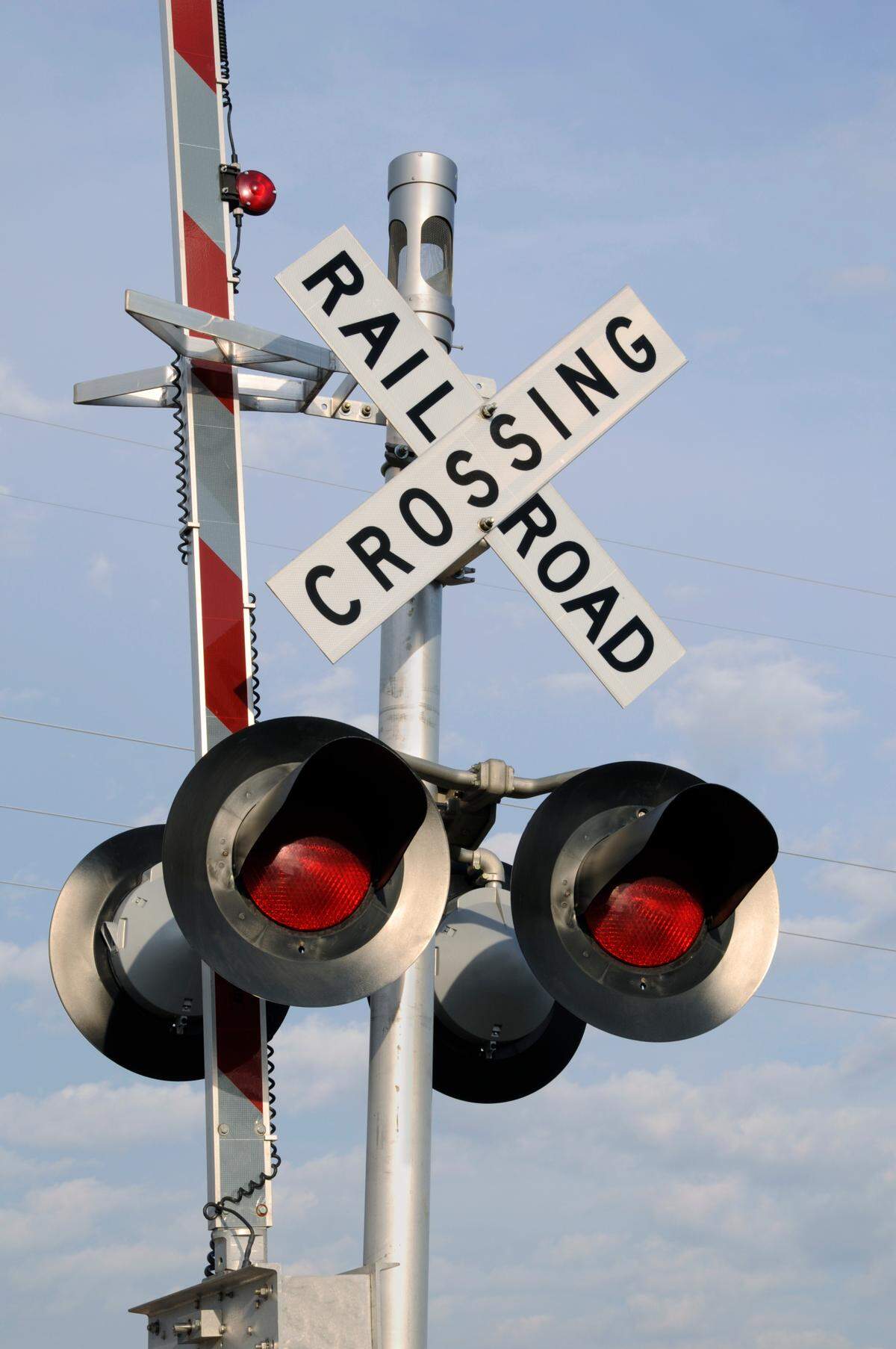 Railroad crossing image