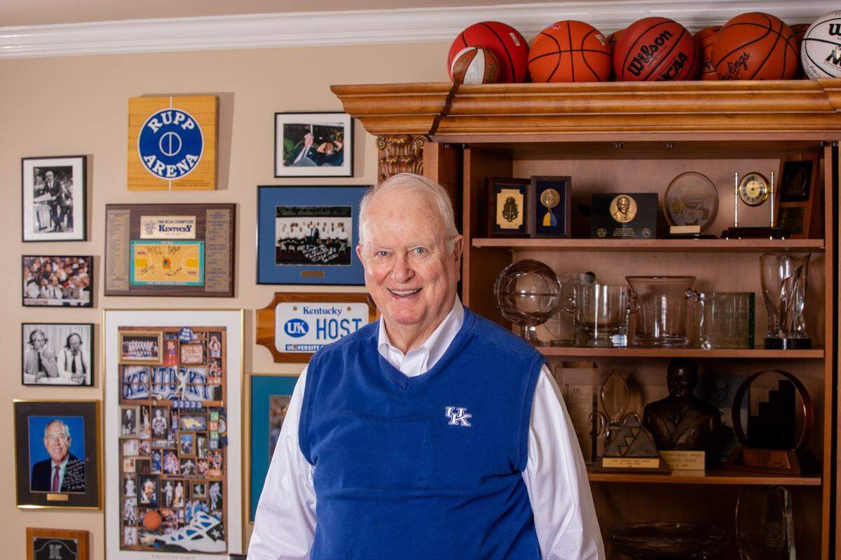 After a lifetime spent in college sports marketing and radio broadcasting, Lexington’s Jim Host has accumulated a museum-level amount of sports memorabilia in his basement. At age 80, Host and his wife Pat, 78, have decided to downsize. They face the dilemma of deciding what to do with a life’s collection of memorabilia.
