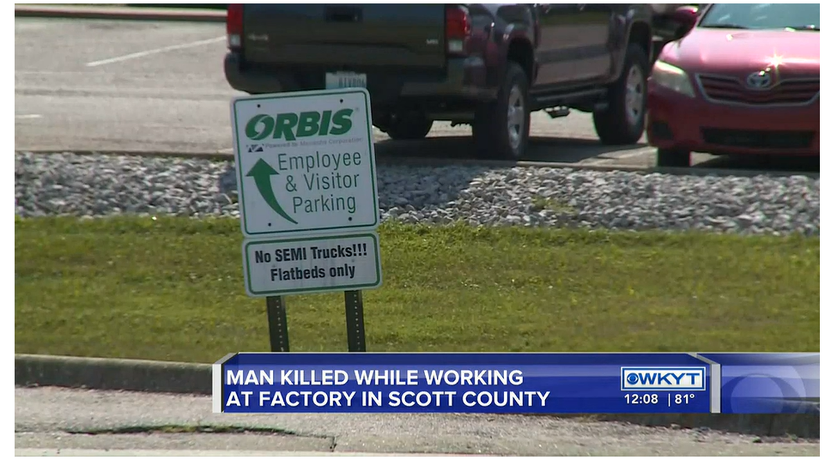 A man died Thursday morning in a workplace accident at the ORBIS manufacturing plant in Georgetown.