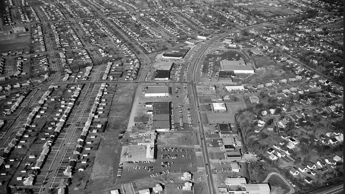 A 1961 shot of the Southland and Rose Mill neighborhood.