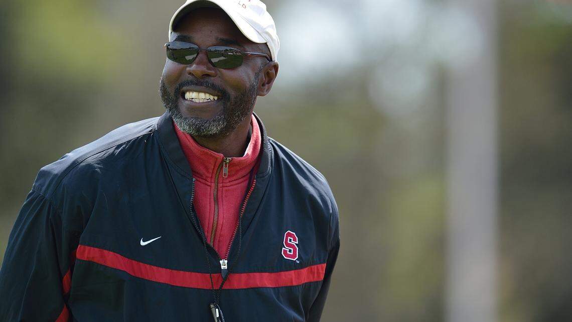 STANFORD, CA - APRIL 7, 2012: Stanford track & field competes on day 2 of the Stanford Invitational at Cobb Track & Angell Field in Stanford, California.