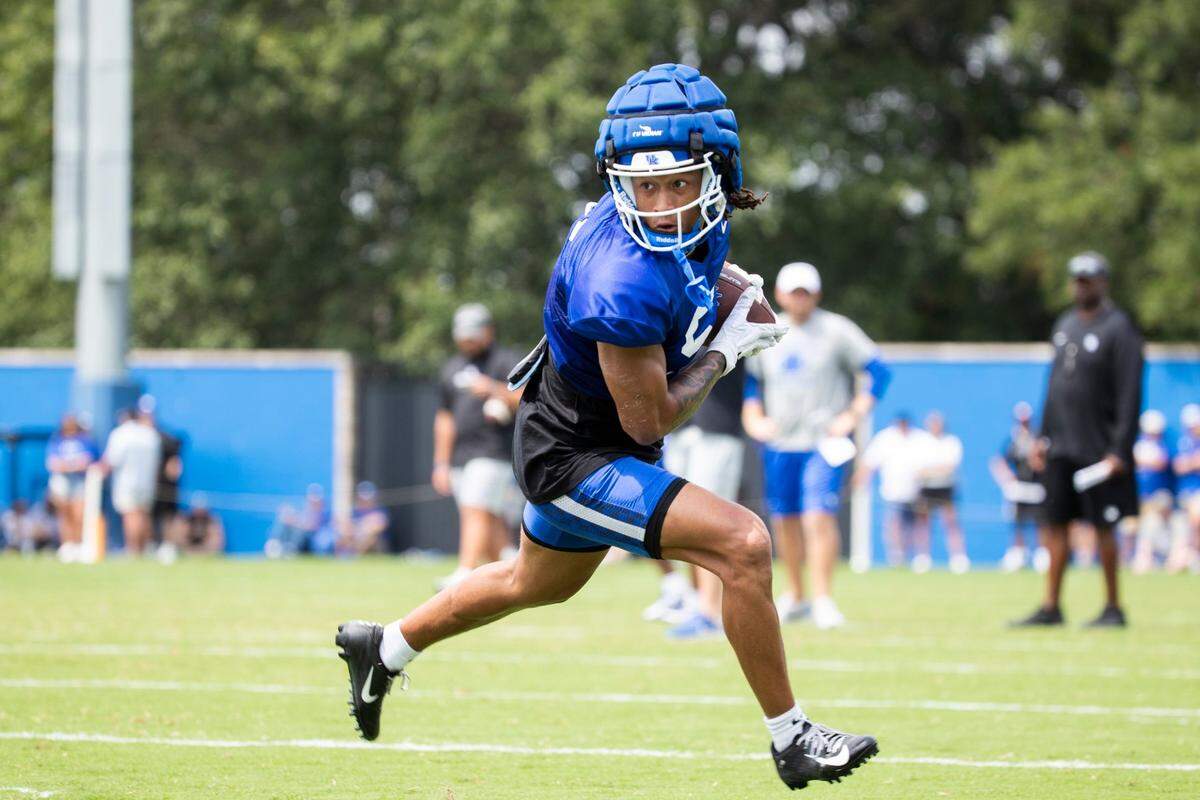 Since arriving at Kentucky for spring practice, Anthony Brown has worked at all three wide receiver positions to help add depth as a freshman.