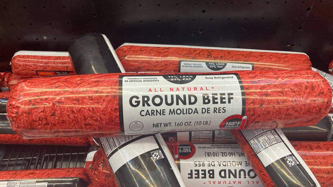 A 10-pound meat log was used as a weapon during a Walmart fight Tuesday in South Euclid, Ohio, police say.