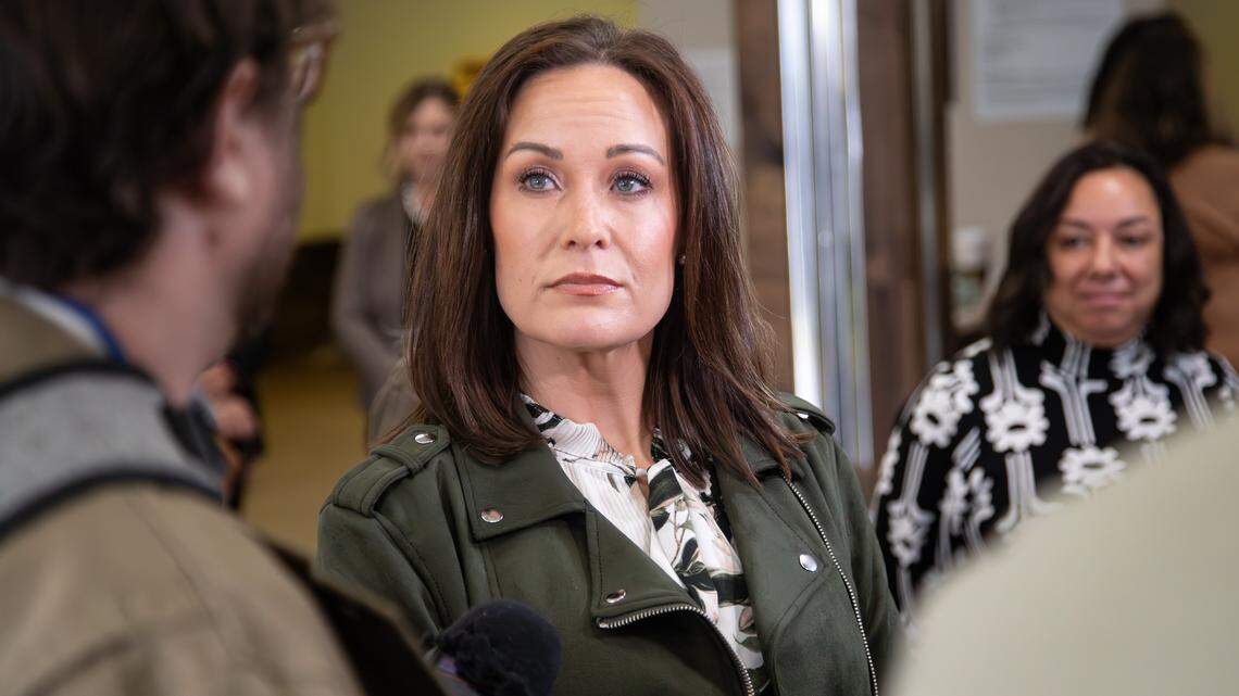 Lt. Gov. Jacqueline Coleman joined community leaders at God's Pantry Food Bank Volunteer Center to discuss the loss of Supplemental Nutrition Assistance Program (SNAP) funding will have on Kentuckians Oct. 31, 2025, in Lexington, Ky.