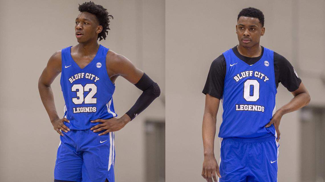 James Wiseman, left, and DJ Jeffries both played for the Bluff City Legends — formerly Team Penny — on the Nike circuit this summer.