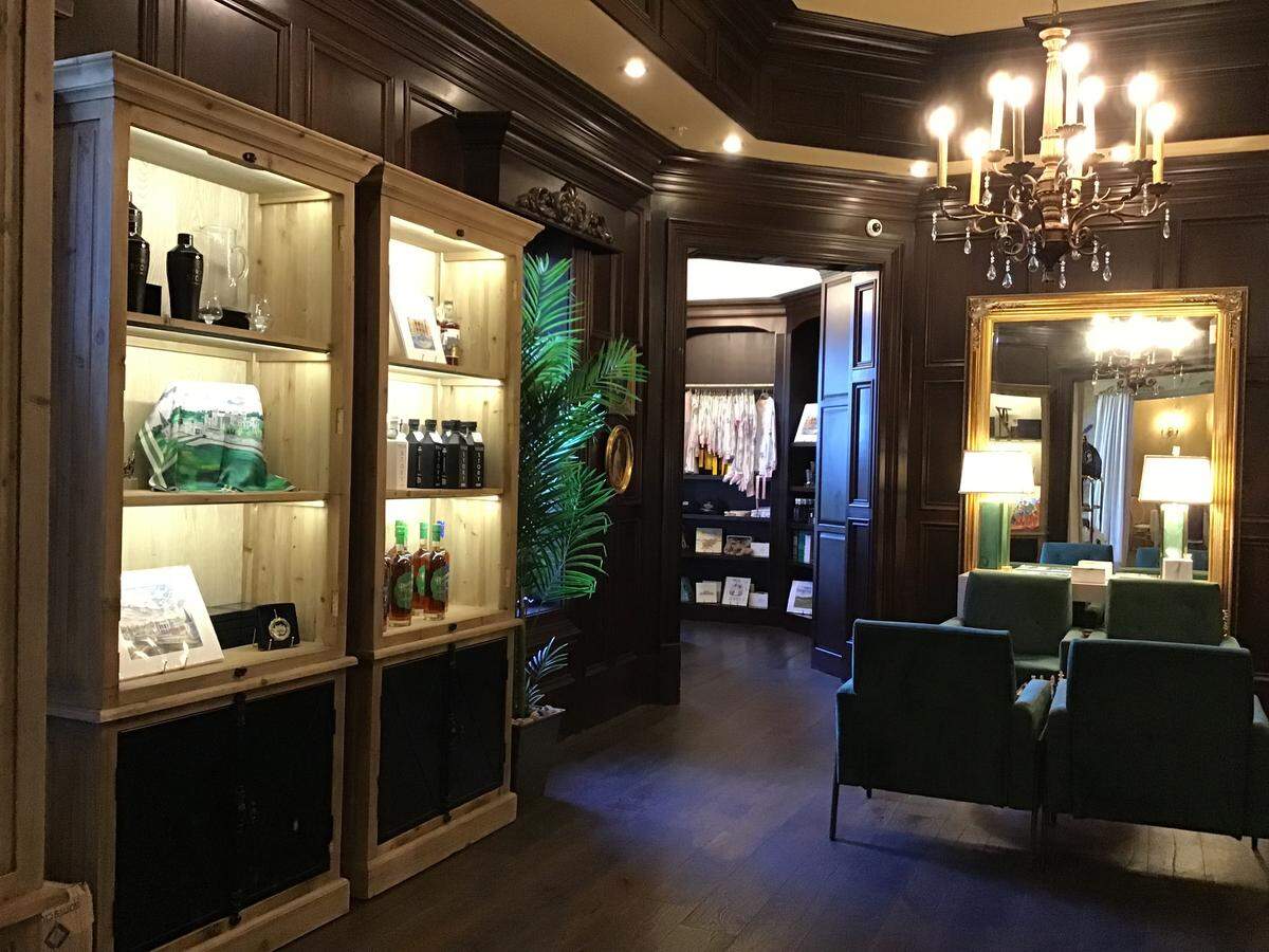 The gift shop at the Kentucky Castle has a variety of the spirits available from Wes Henderson’s companies.