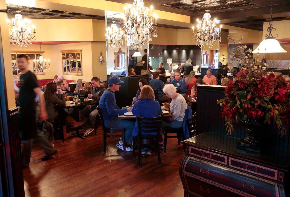 The pre-game crowd at Saul Good Restaurant and Pub in downtown Lexington Nov. 2, 2014 on one of the busiest weekends in Lexington’s history with 4 Garth Brooks concerts and a UK vs Pikeville basketball game.