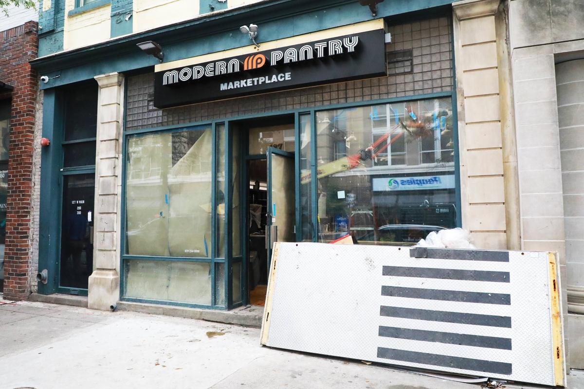 The building at 127 W. Main St. in downtown Lexington is being remodeled. A new bodega-type store, Modern Pantry Marketplace, will be opening there in November.