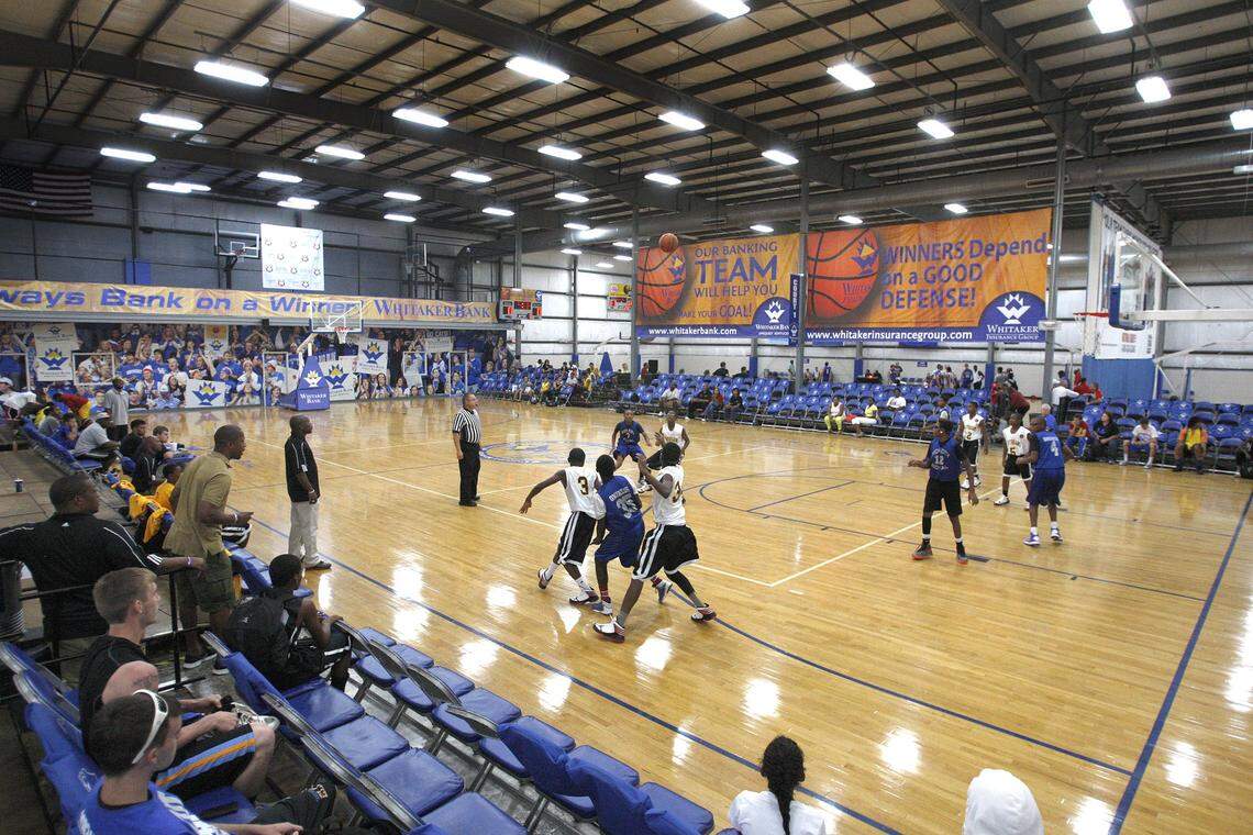 The Kentucky Basketball Commission has operated the multiple-court basketball facility off Reynolds Road since 2018. An indoor sports venue since 2001, the building is being converted into a storage facility.