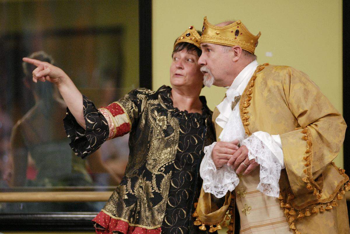Vivian and Larry Snipes, the artistic and producing directors of Lexington Children’s Theatre, play the prince’s parents in the Bluegrass Youth Ballet’s The Little Mermaid. Photo by Mark Ashley
