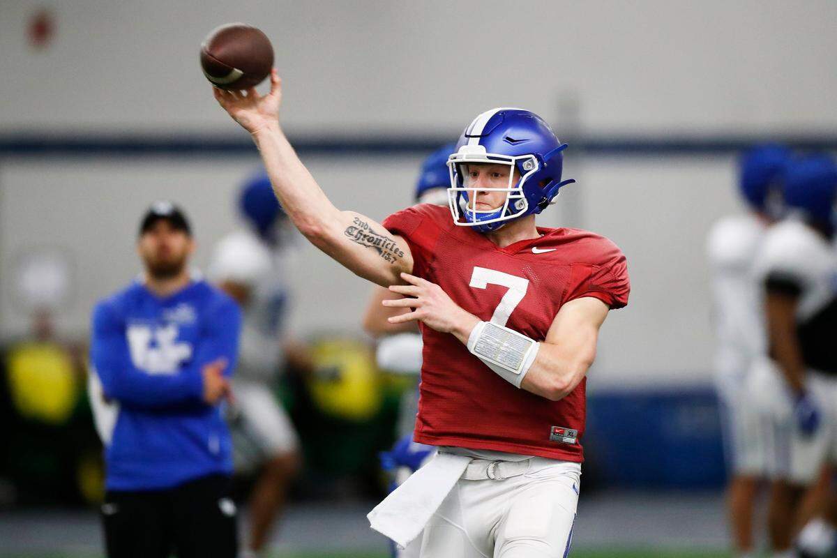 Will Levis passed for 2,826 yards and 24 touchdowns while completing 66 percent of his throws during his first season as a Wildcat in 2021.
