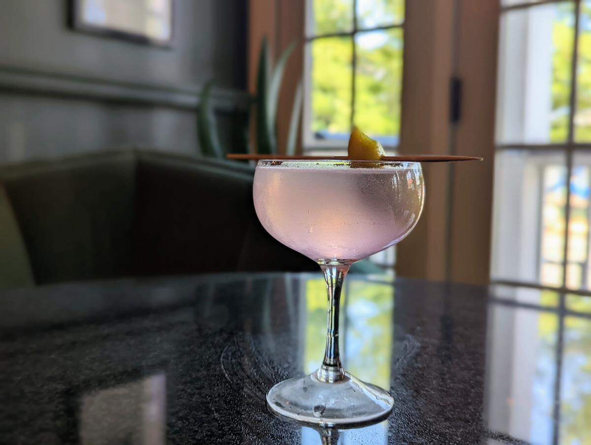 The Aviation cocktail at Distilled on Jefferson
