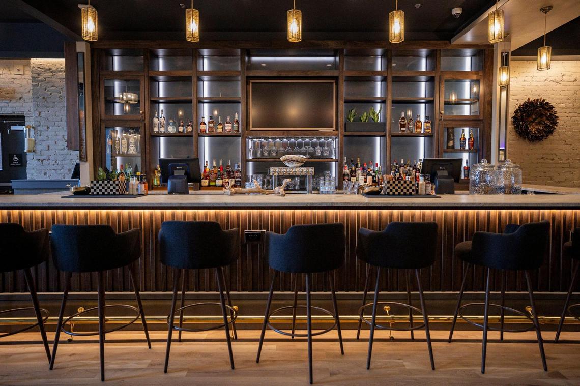 The Melroy bar at 144 N. Broadway in Lexington, Ky., has a wide selection of premium bourbons, wines and other spirits in the members-only club. Owner Ileasha Allen plans to offer bourbon, wine and tequila tastings and more for members.