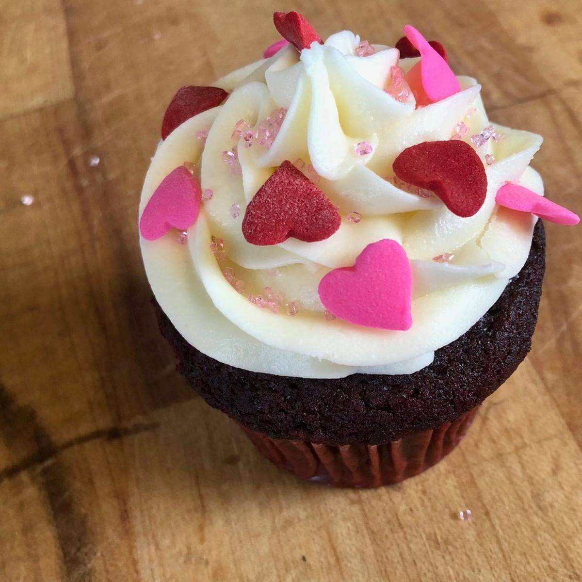 The red hot devil’s food cupcake at Midway Bakery. You can get it there or arrange a delivery to one of the other Ouita Michel restaurants.