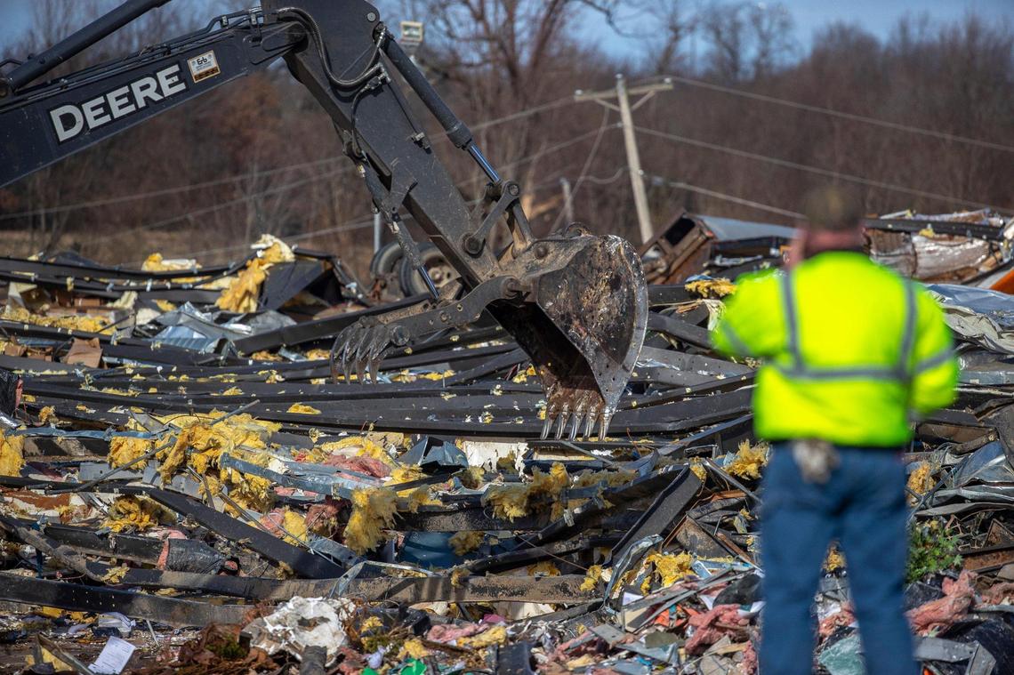 As of noon Saturday, only 40 people had been rescued at Mayfield Consumer Products, which had been destroyed after a tornado ripped through the region Friday night.