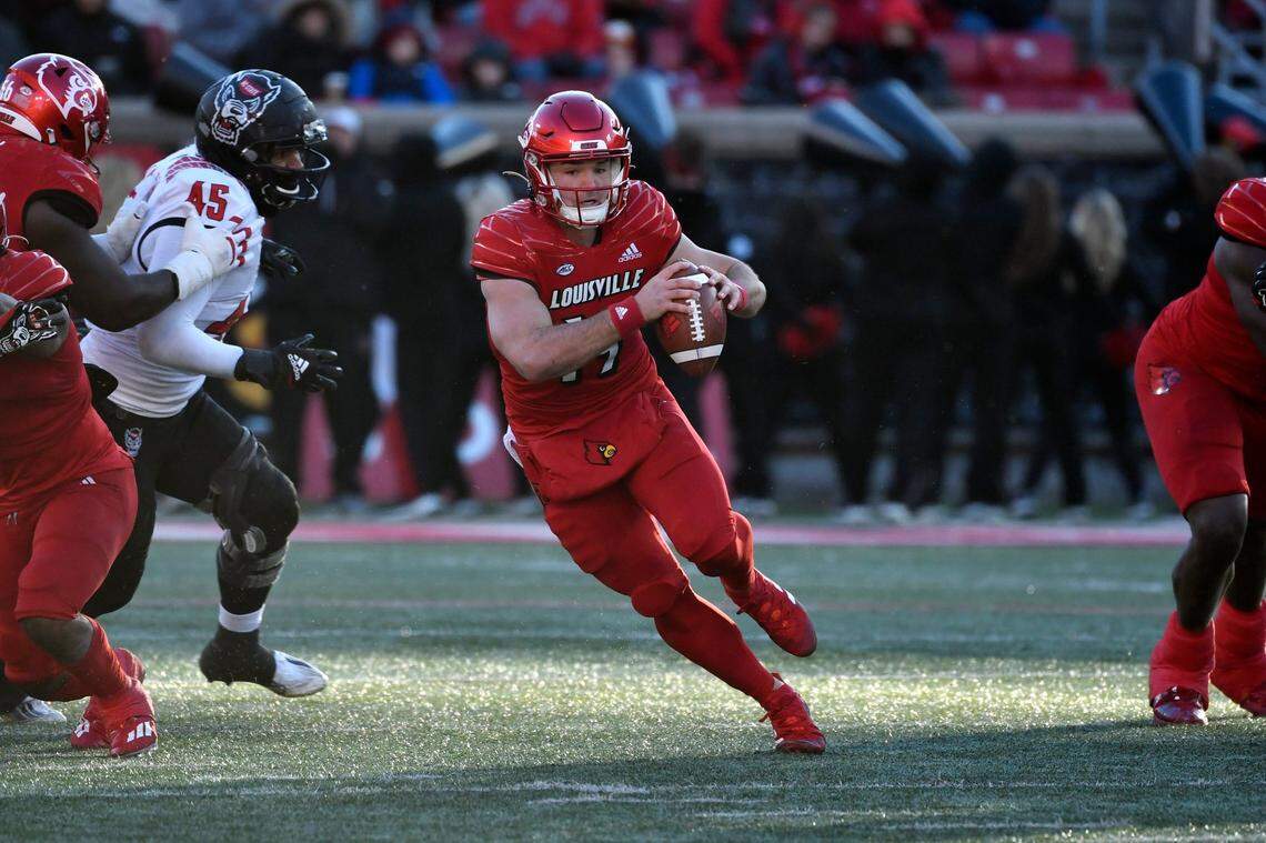 Brock Domann subbed for injured starting quarterback Malik Cunningham last week and led Louisville to a victory over North Carolina State.