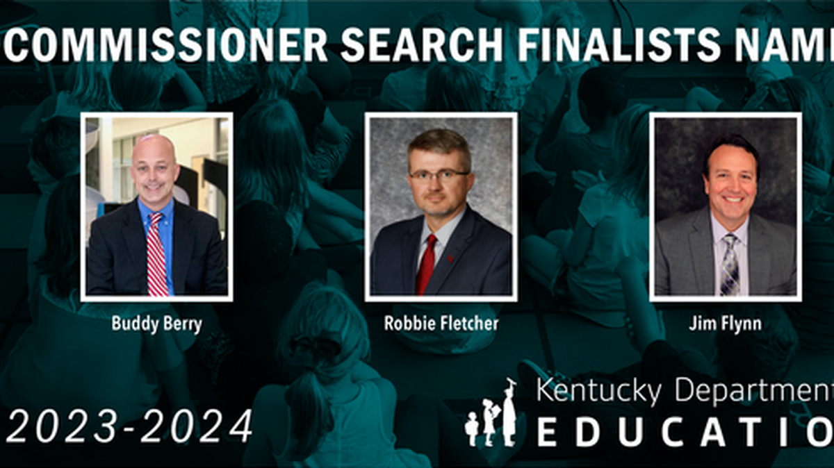 The finalists for Kentucky’s education commissioner are, from left, Buddy Berry, Robbie Fletcher and Jim Flynn.