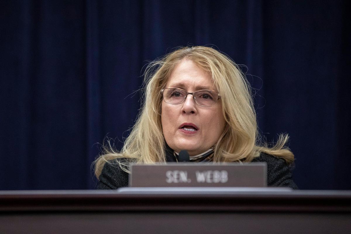 Kentucky Sen. Robin Webb, D-Grayson, speaks during a Kentucky Senate Appropriations and Revenue Committee hearing at the Kentucky state Capitol Annex in Frankfort, Ky., Tuesday, Feb. 11, 2020.
