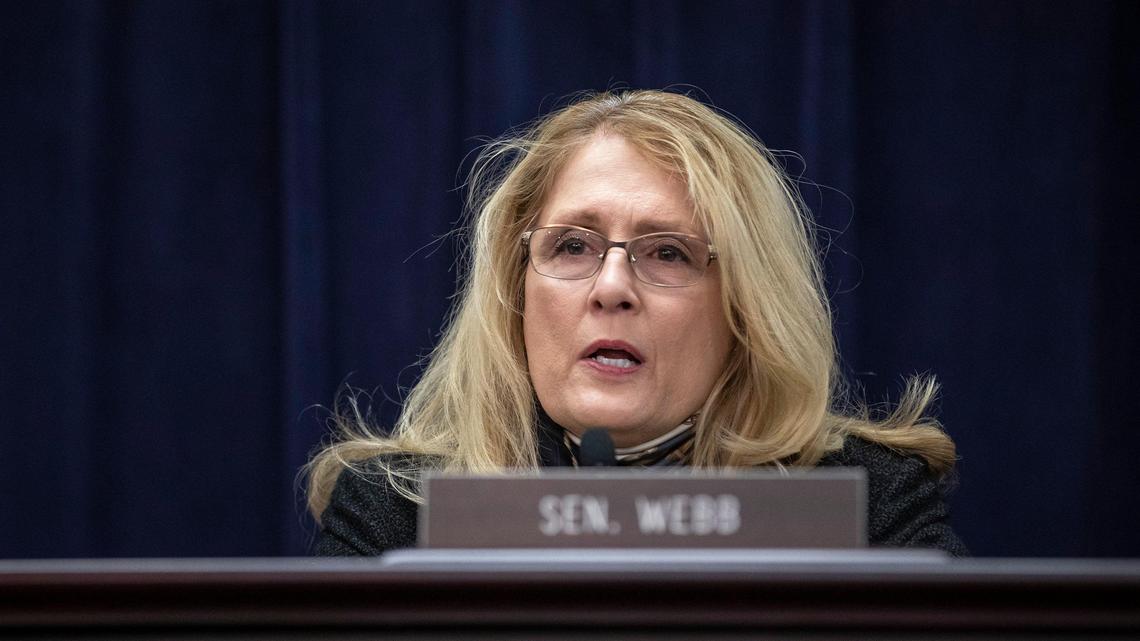 Kentucky Sen. Robin Webb, D-Grayson, speaks during a Kentucky Senate Appropriations and Revenue Committee hearing at the Kentucky state Capitol Annex in Frankfort, Ky., Tuesday, Feb. 11, 2020.