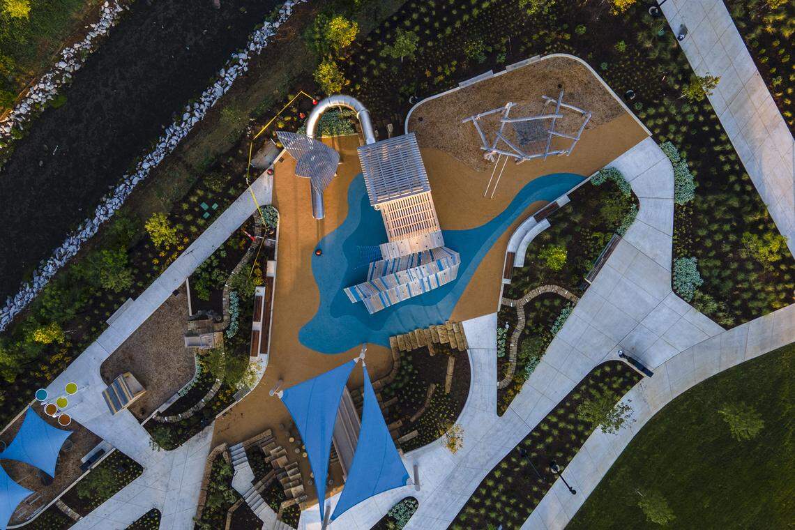 Gatton Park on the Town Branch has an amphitheater, children's play area, dog park, walking trails and lots of public art.