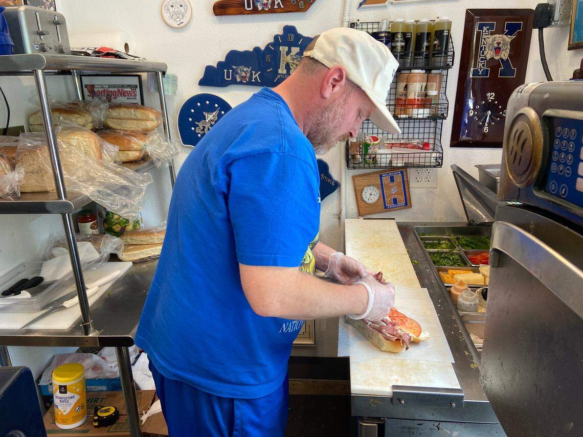 Big Blue Deli owner Zac Wright has operated his UK athletics-themed deli in downtown Lexington since 2022.