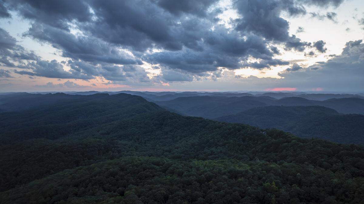 Dusk falls over Pine Mountain State Resort Park near Pineville. The park, about a 2.5-hour drive from Lexington, offers a lodge and cottages; restaurant; hiking; swimming; golf and an outdoor theater.