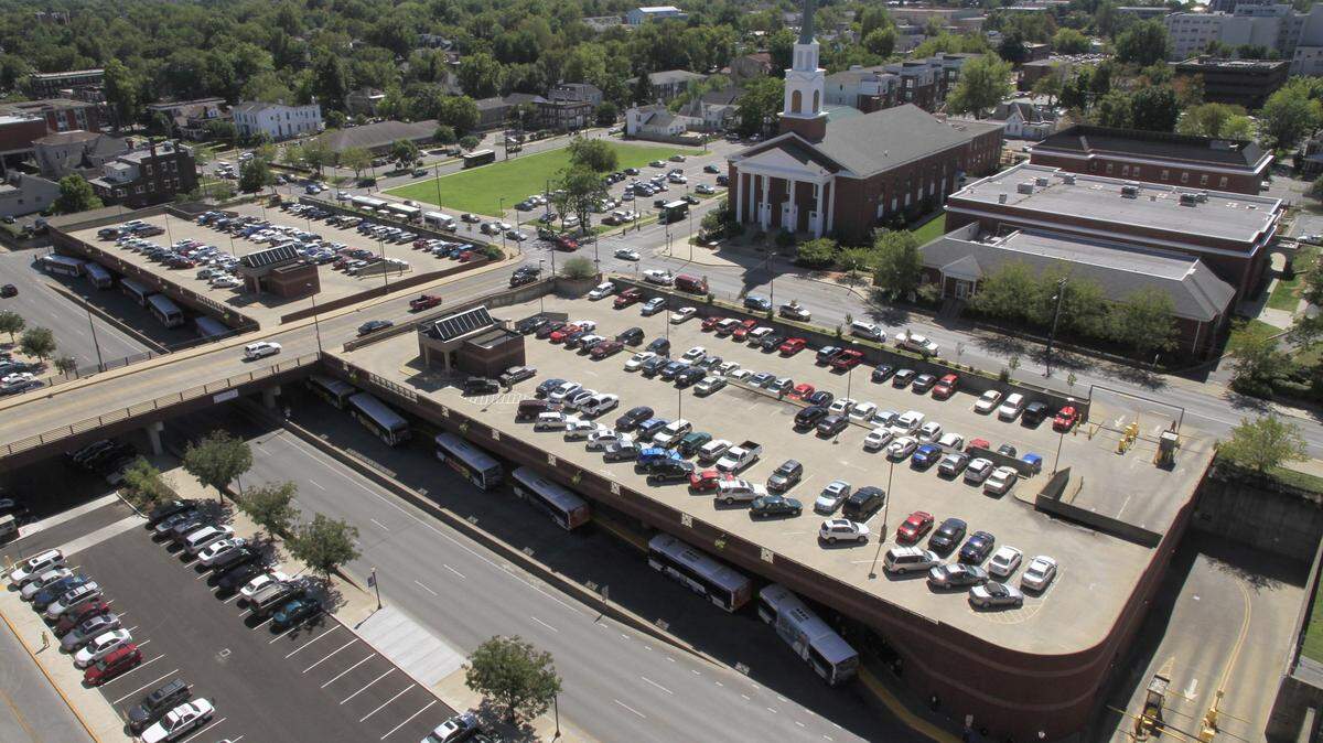 The Lextran transit center on Vine Street is being considered as a site for a new government center.