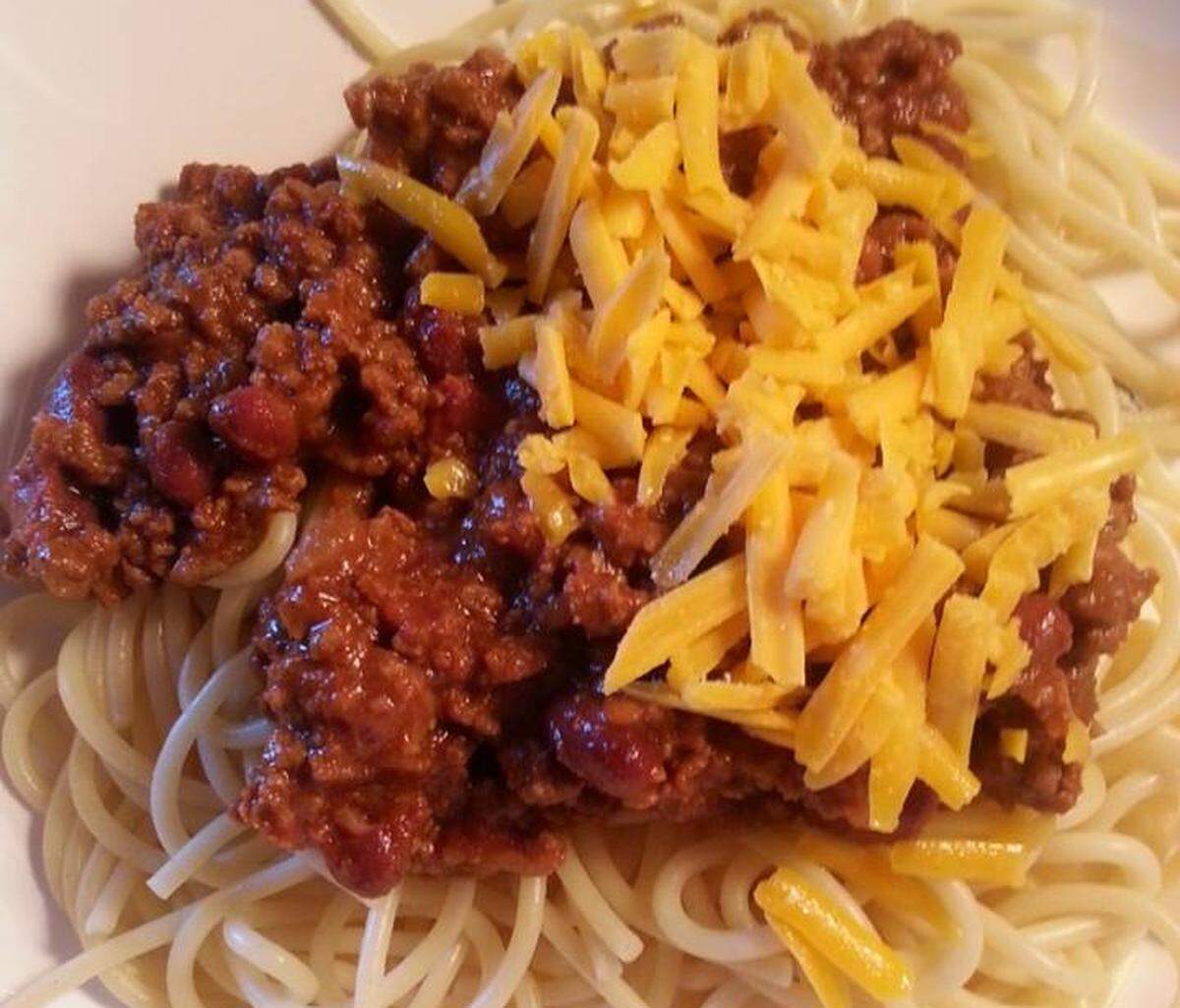 Barbara Harper Bach’s version of the Brooking’s chili recipe calls for triple sec, an unusual ingredient, and can be served over spaghetti or in a bowl.