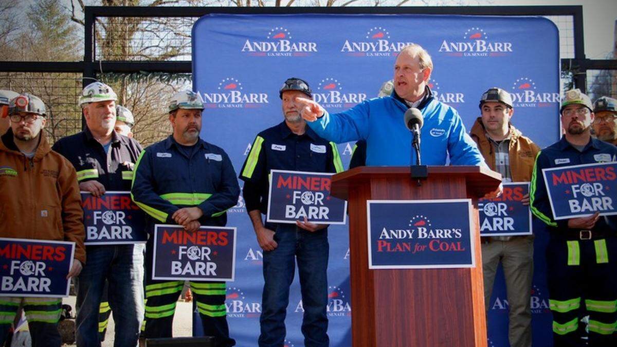 Rep. Andy Barr speaks at an election event in Lynch, Ky., Monday, Jan 5., 2026.