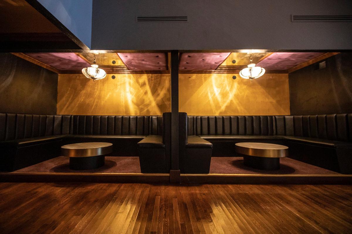 Besides the VIP seating areas, there are also private rooms on both levels for group seating.