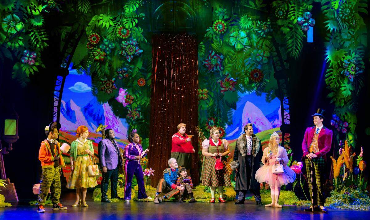 Audrey Belle Adams, fourth from right in the national tour of “Roald Dahl’s Charlie and the Chocolate Factory,” performed locally in the UK Opera Theatre and the Lexington Theatre Company.